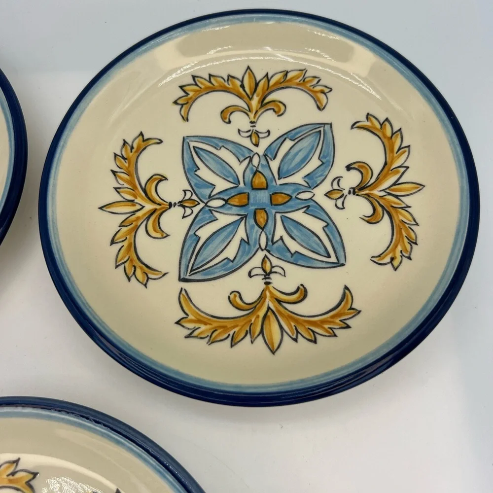 Pottery Barn Isabella Dessert Bread & Butter Plates Set of 3 Dishes
